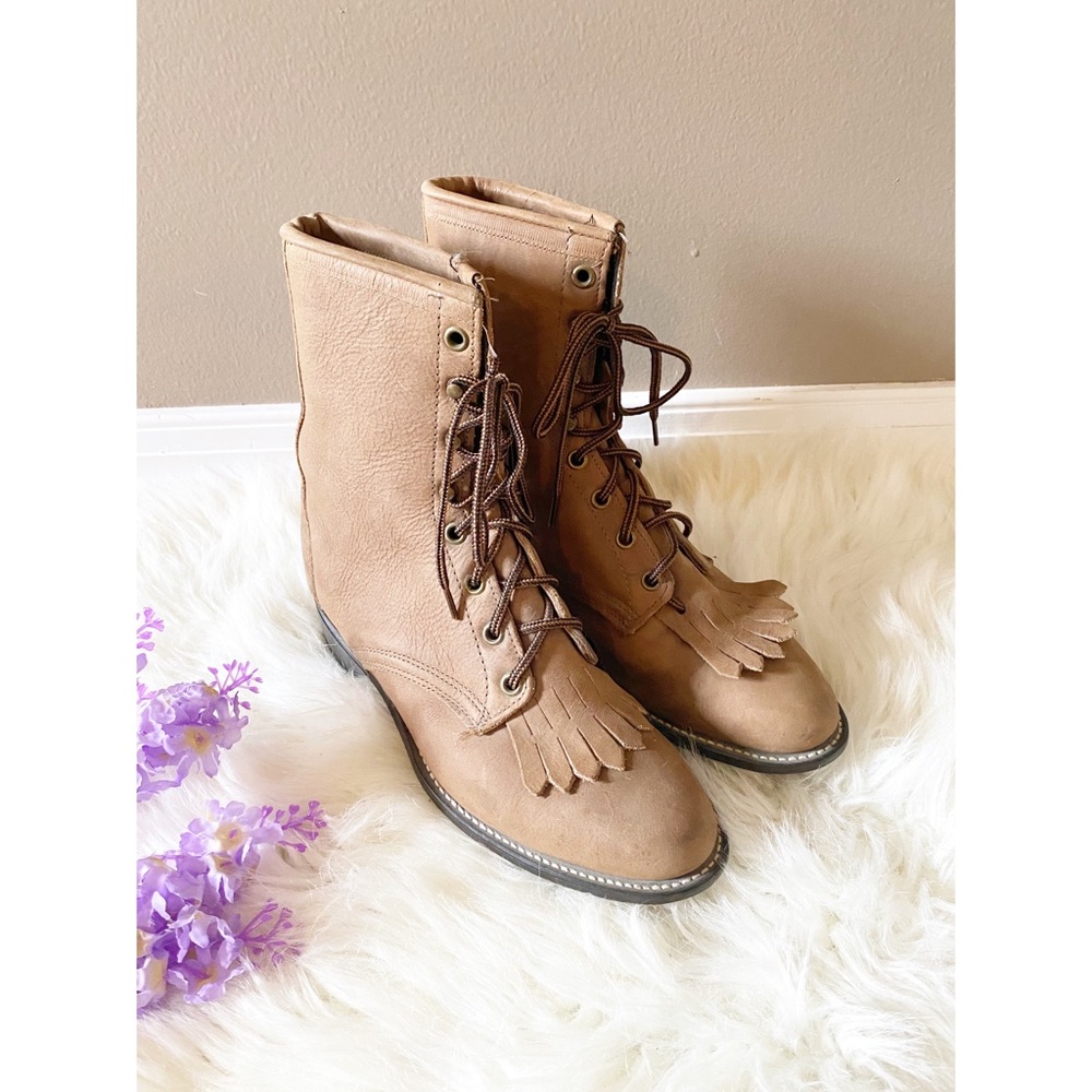 Laredo Tan Kiltie Boots